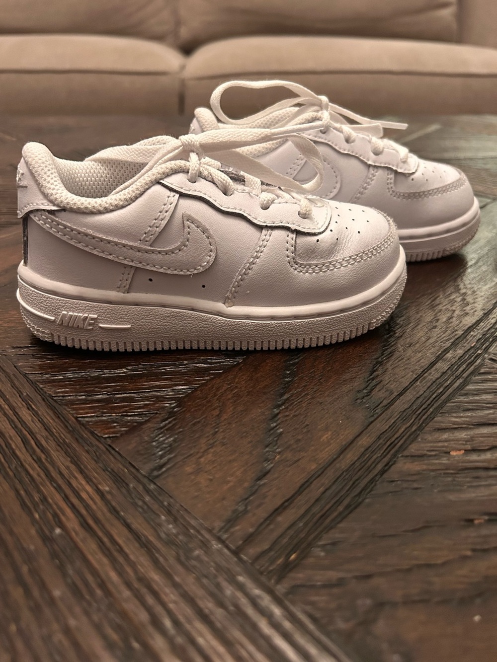 Nike Toddler Air Force One White Low-Top Lace-Up Sneakers